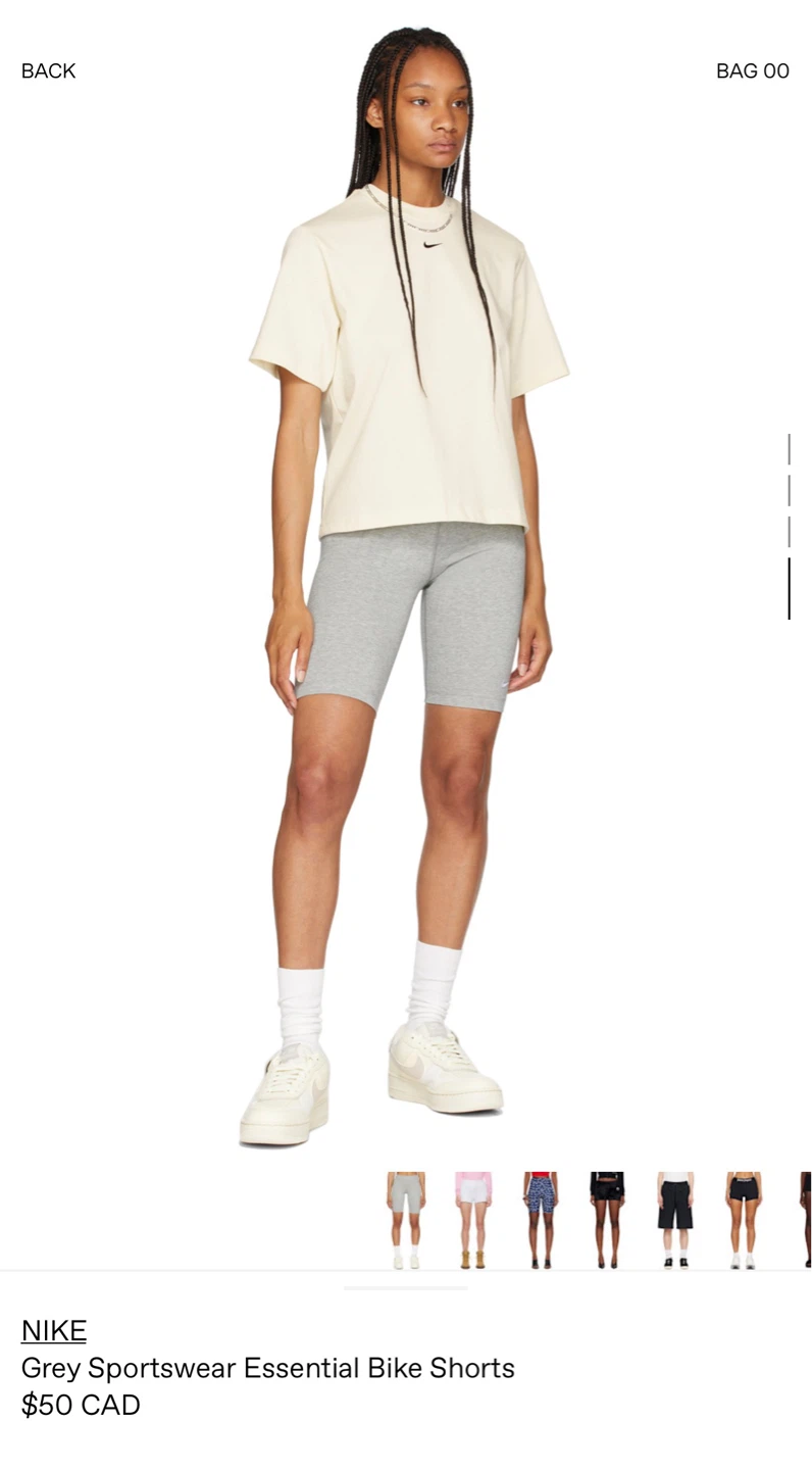 NIKE Grey Sportswear Essential Bike Shorts