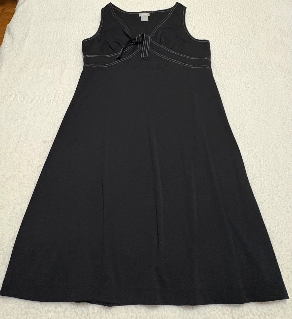 JOE Fresh Sleeveless A-Line Dress with White Stitching  Size L