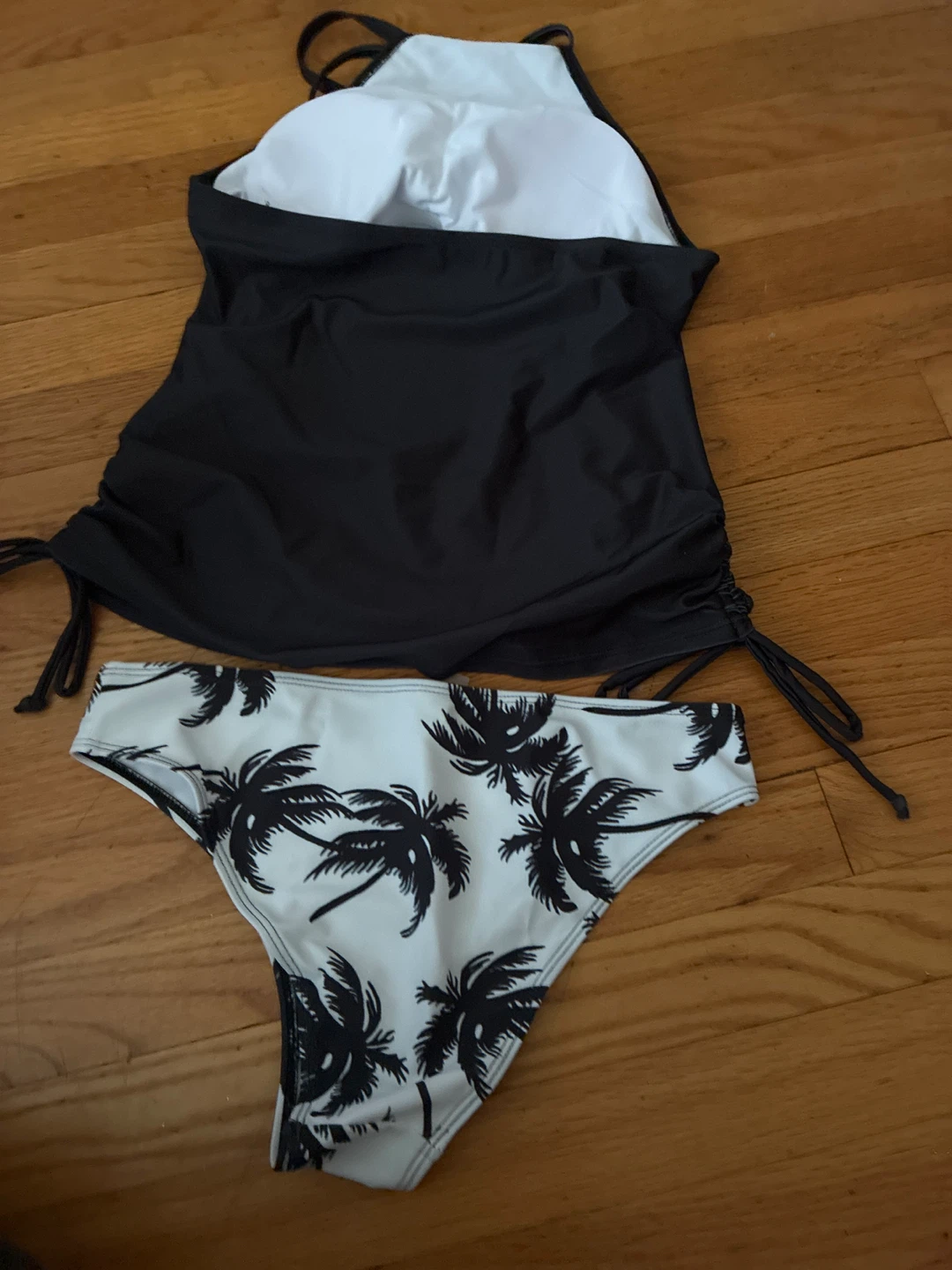 Black Palm Tree Swimsuit Two-Piece - Size M - photo 4