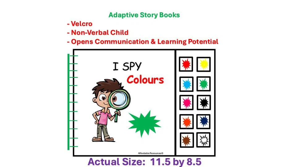 Adaptive Velcro I SPY Colours Storybook