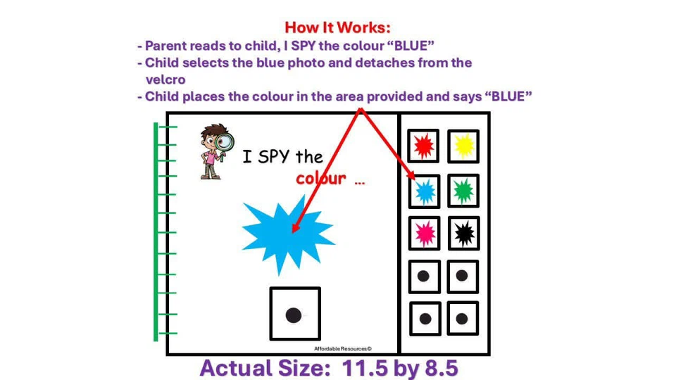 Adaptive Velcro I SPY Colours Storybook - photo 2