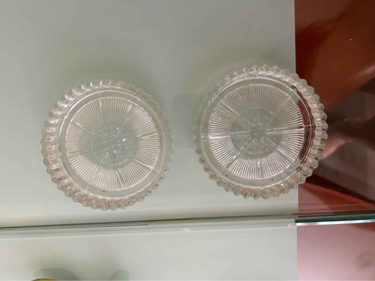 Set of 2 Clear cristal Coasters