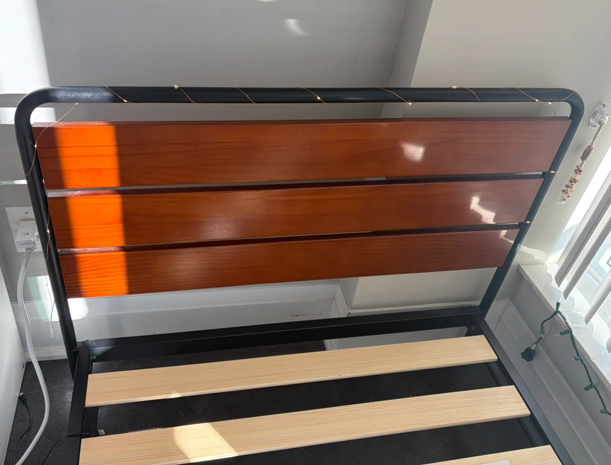 Metal Bed Frame with Wooden Slats - photo 3