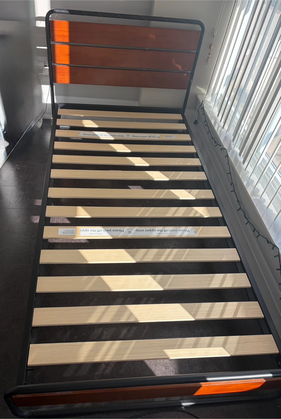 Metal Bed Frame with Wooden Slats - photo 5