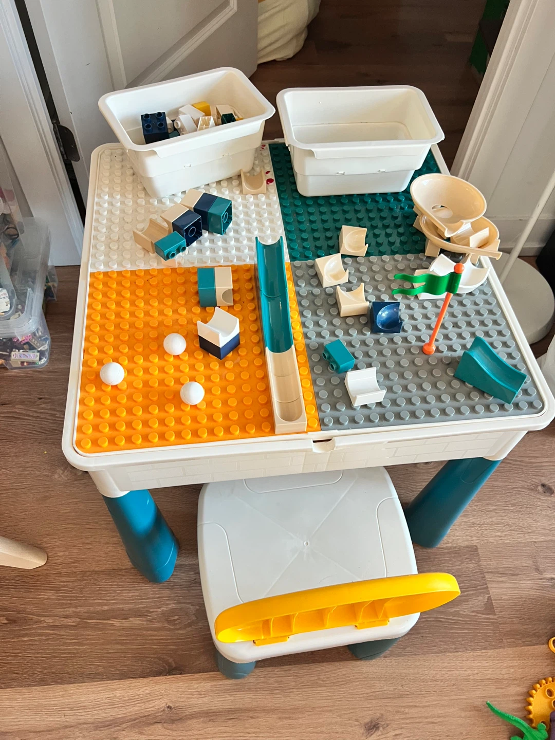 Kids Building Block Activity Table with Chair