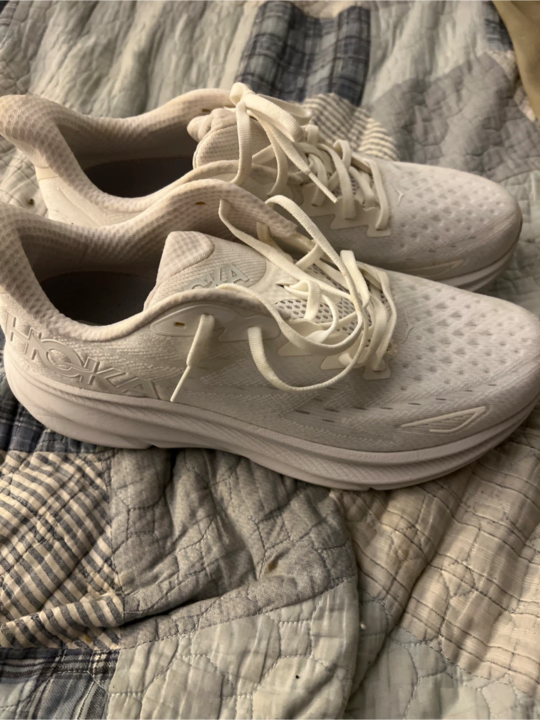 Hoka Clifton 9 White Running Shoes Men's 11 D - photo 2