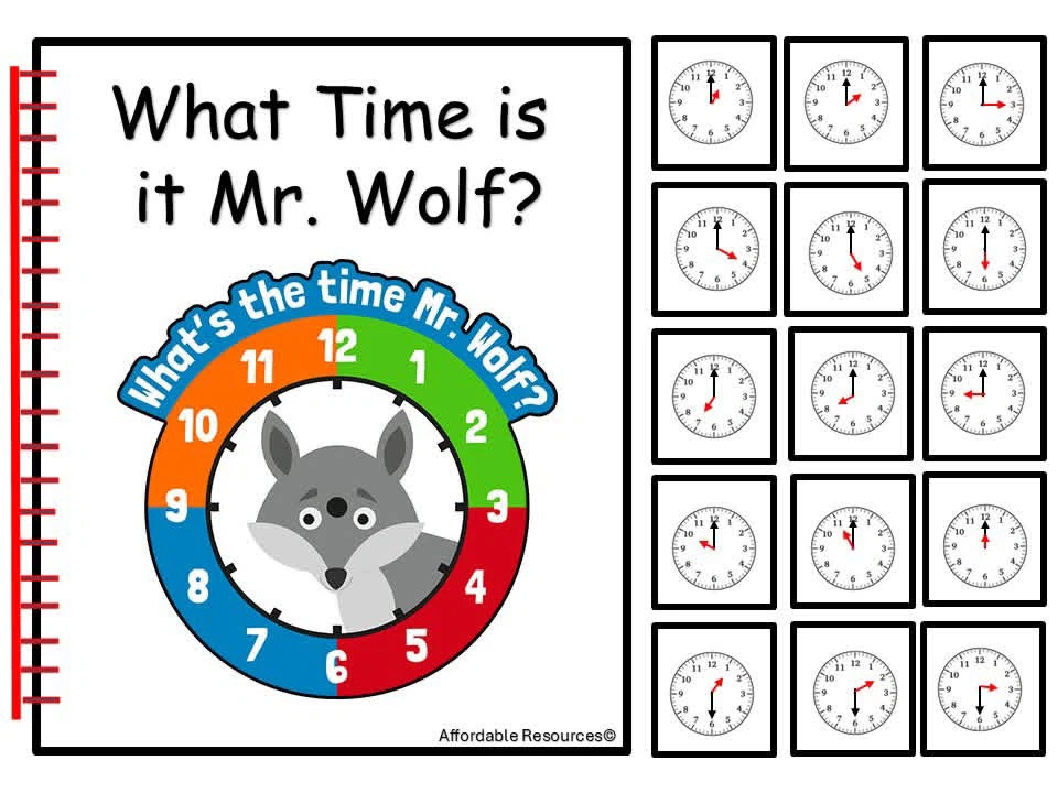 Adaptive Velcro What Time is it Mr. Wolf Storybook