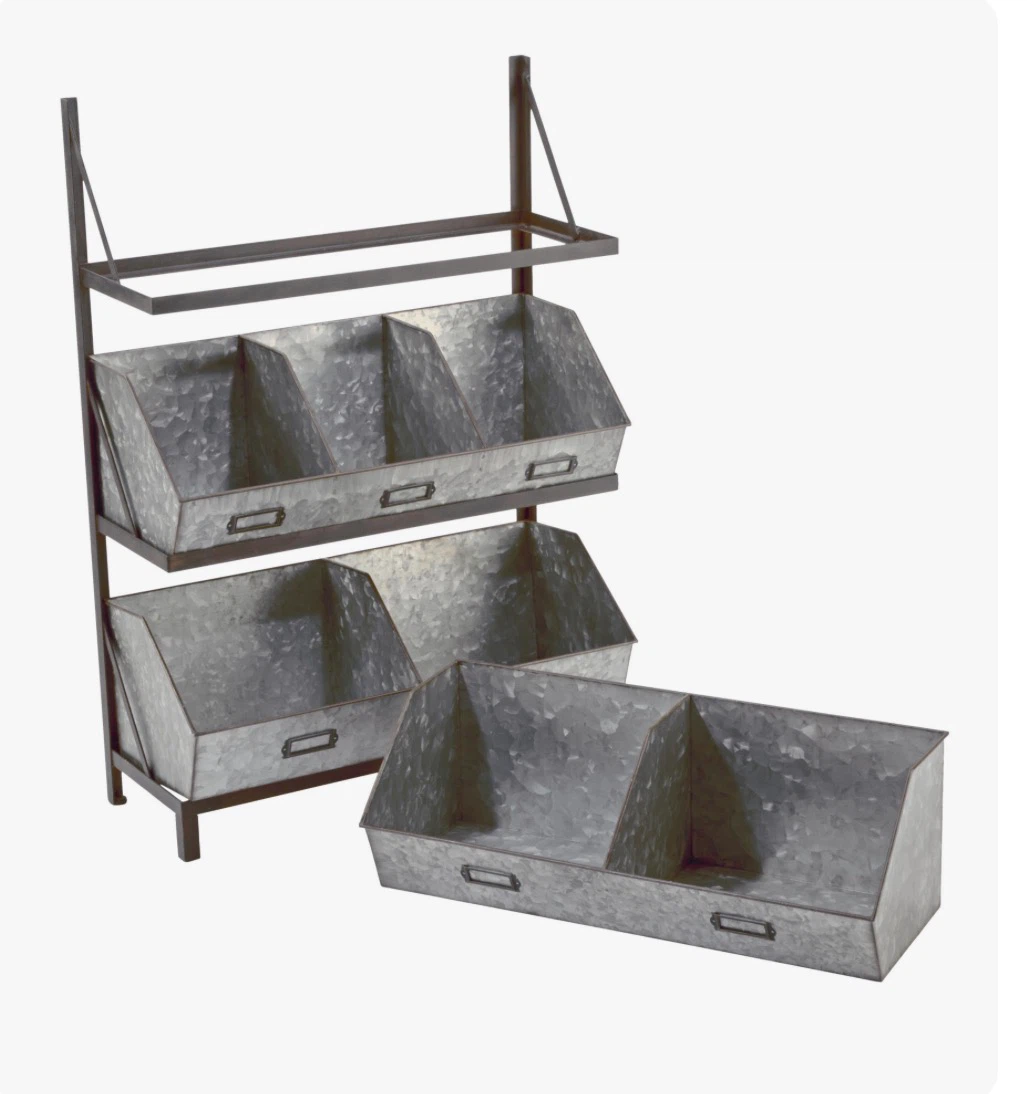 Galvanized shelf/bins - photo 4
