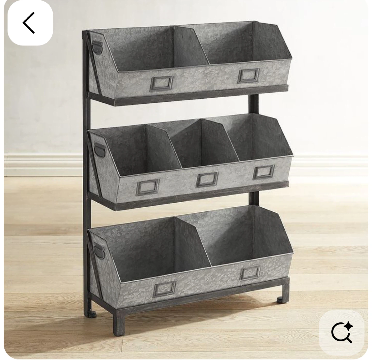 Galvanized shelf/bins - photo 2