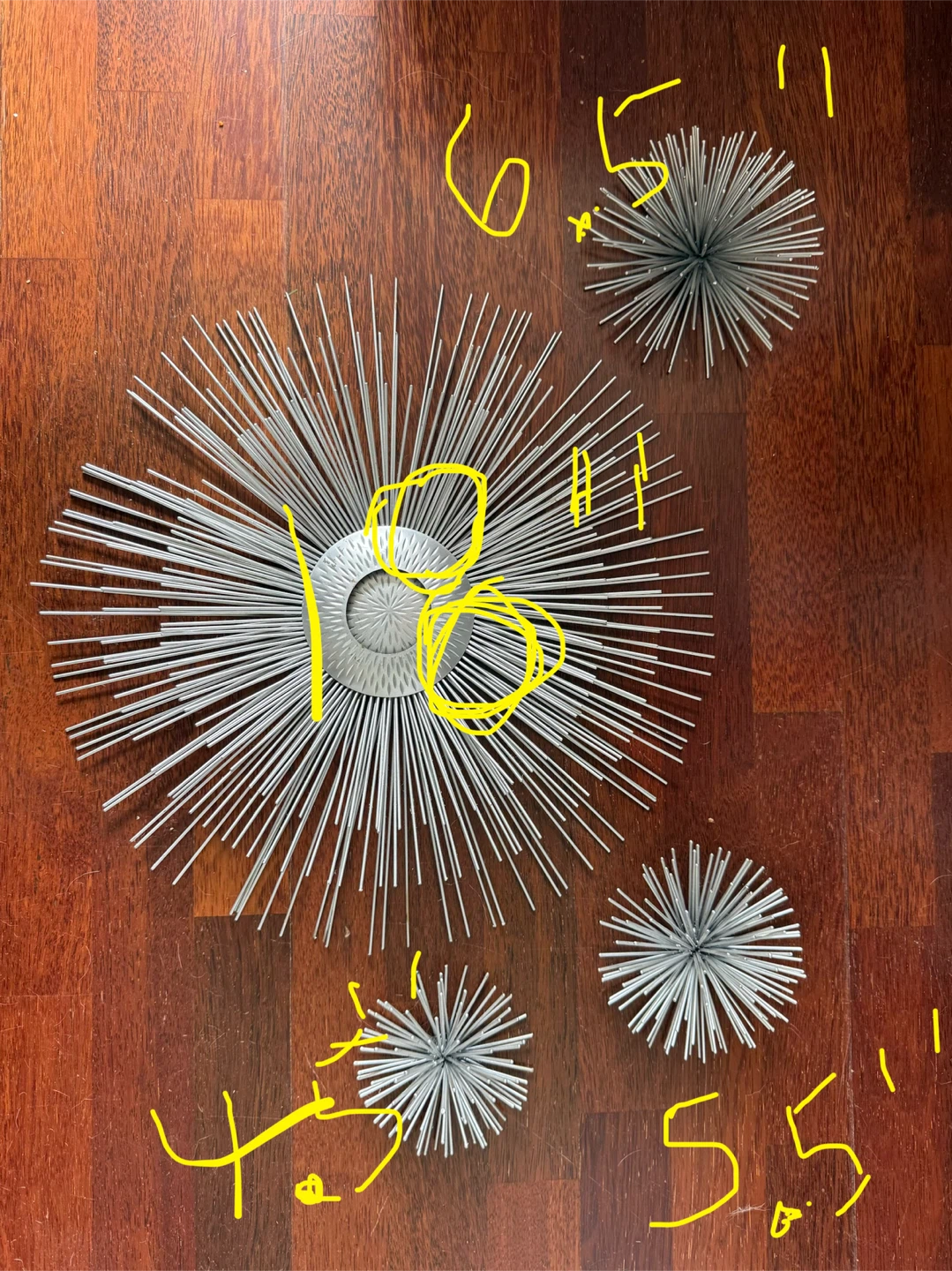 Metal Starburst Wall Art Decor Set