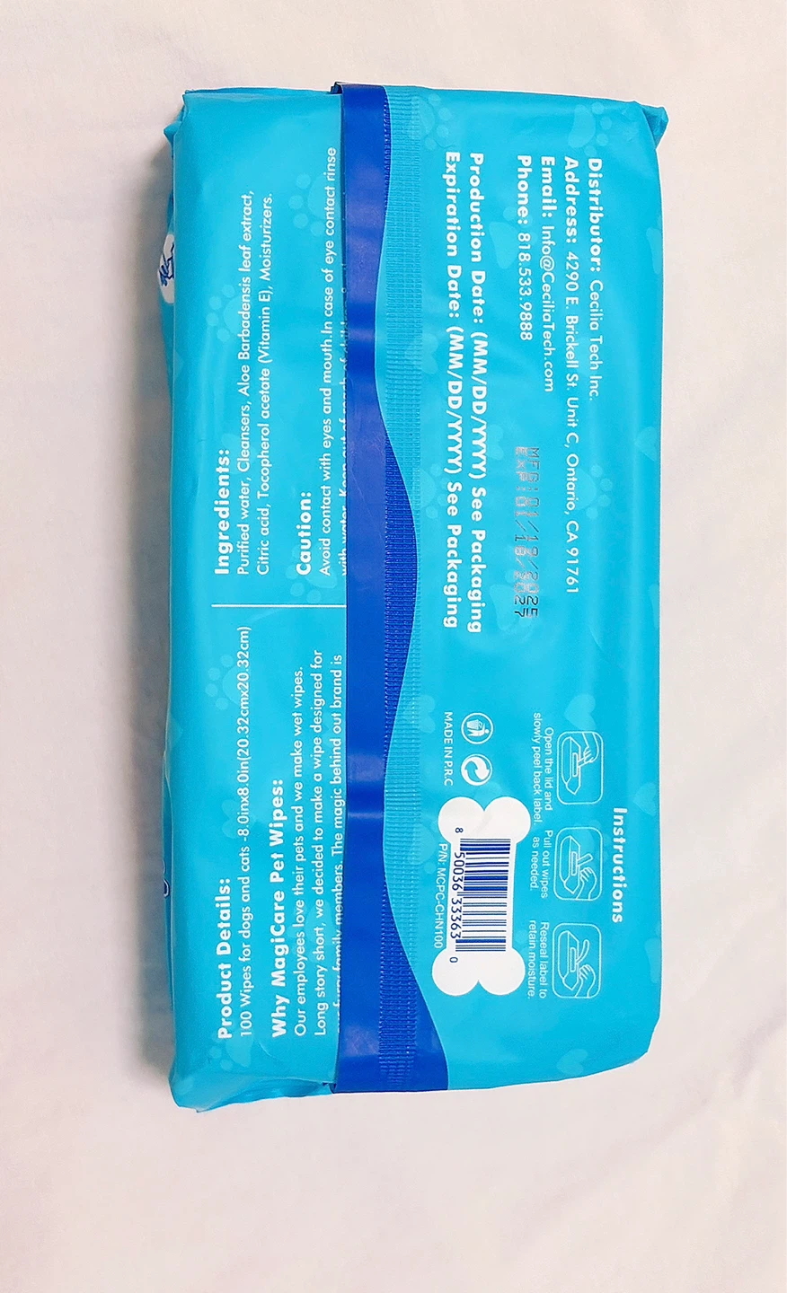 MagiCare Pet Wet Wipes - 100 Count - photo 3