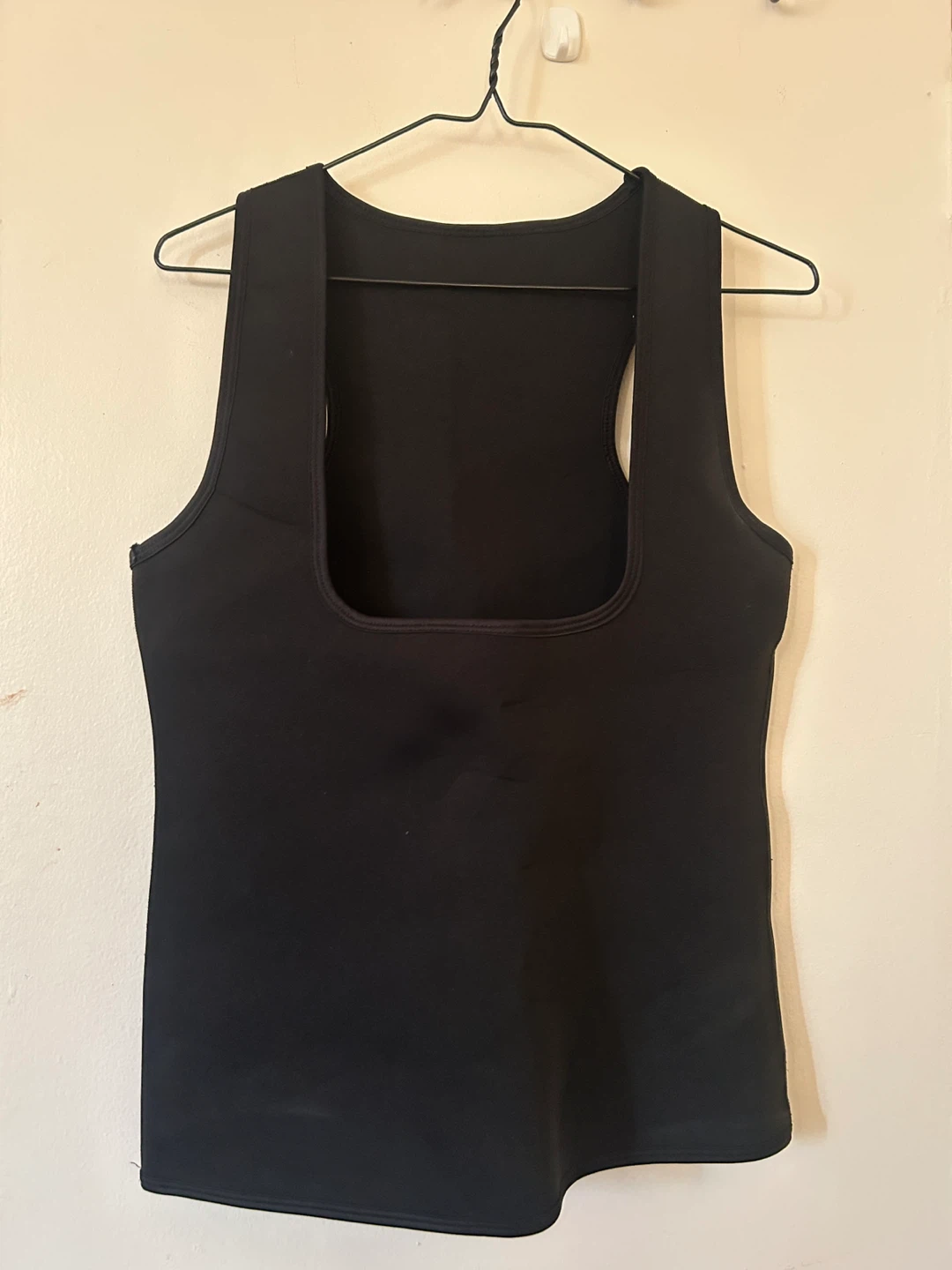 Black Square Neck Tank Top