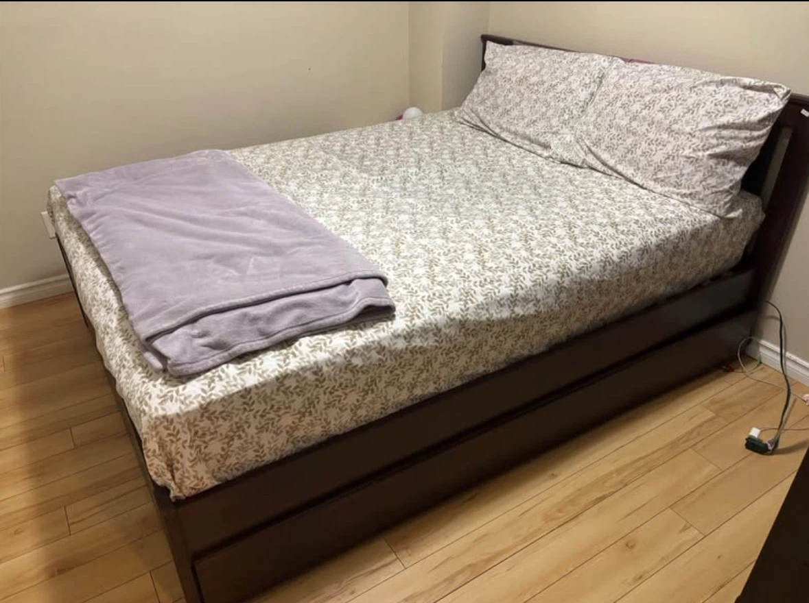 Queen IKEA MALM Bed Frame, Dark Brown