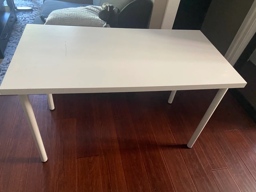 White IKEA desk
