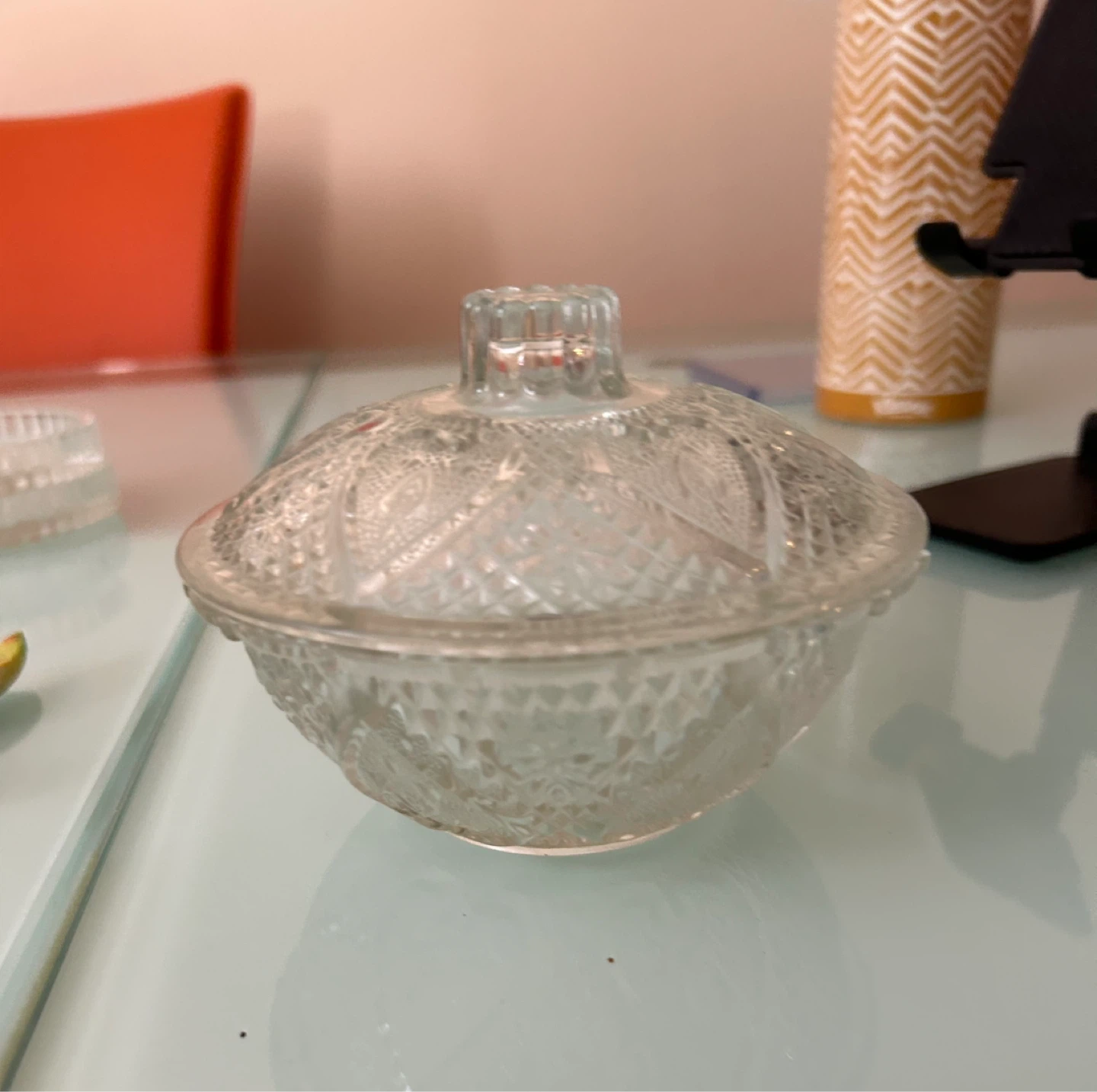 Crystal candy dish with lid - photo 2