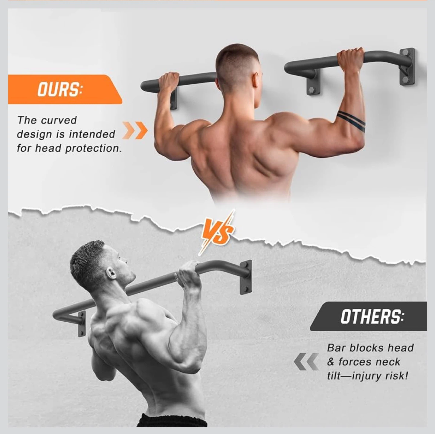 Wall Mounted Pull Up Bar Set of 2 - photo 3