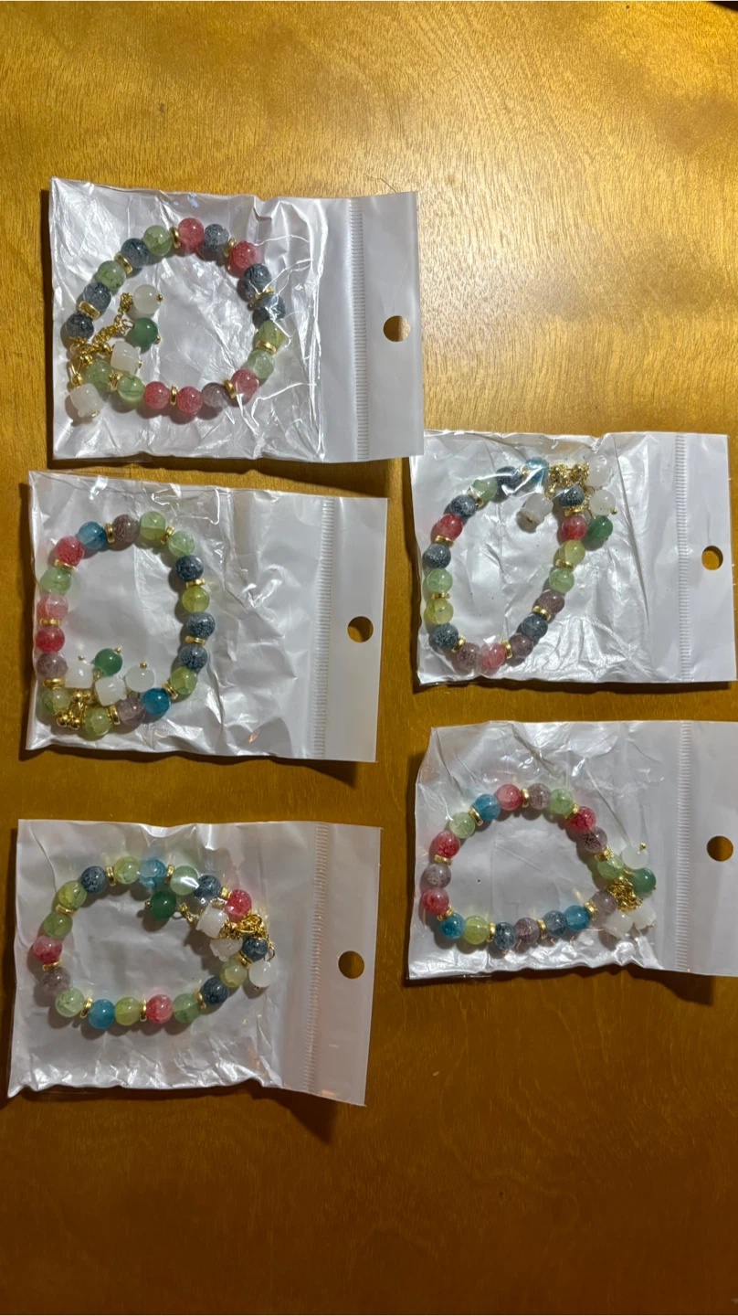 Beaded Bracelets with Charms (Set of 5 or singles)