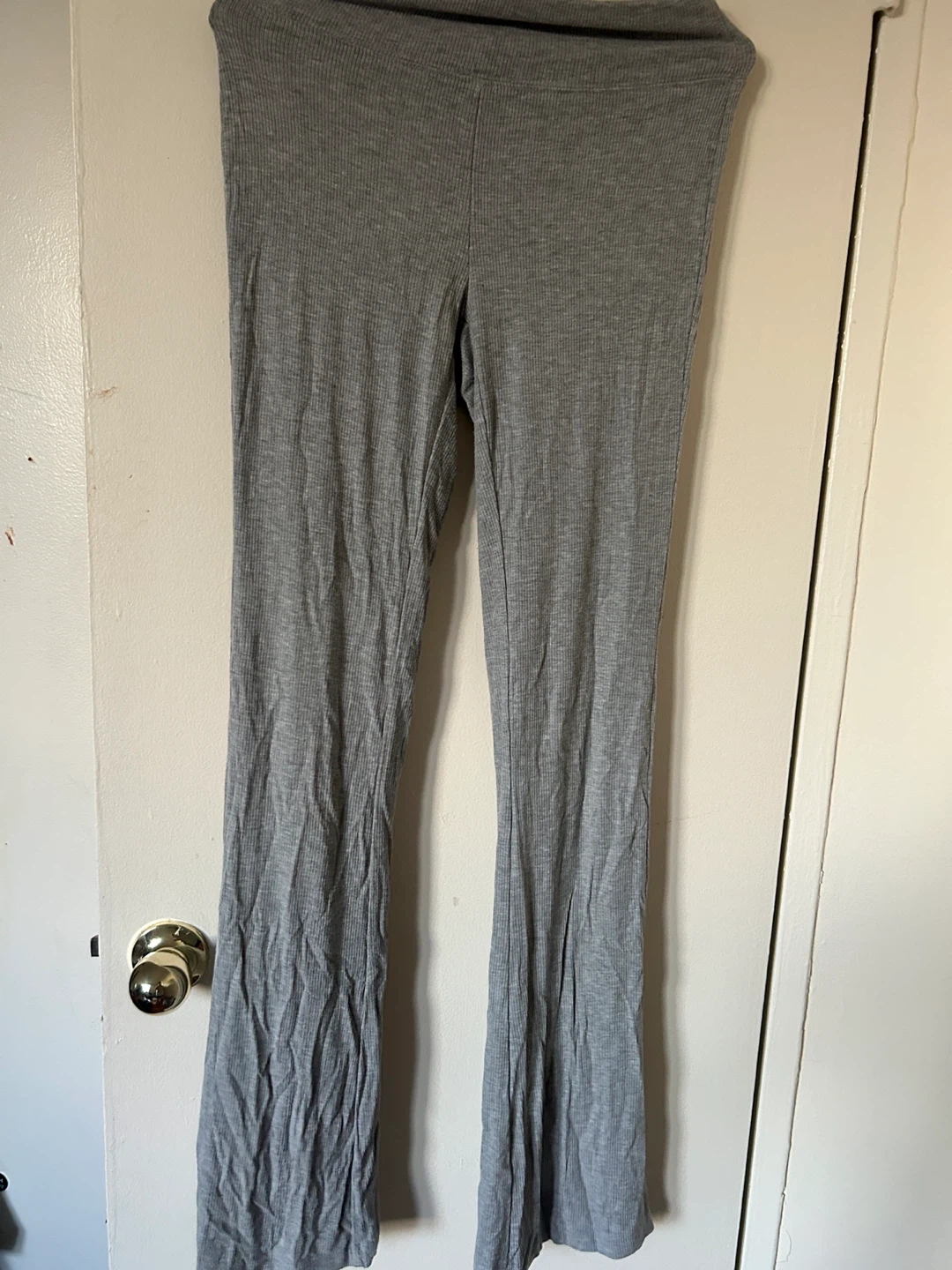 SWS Athletics Grey Ribbed Flare Pants