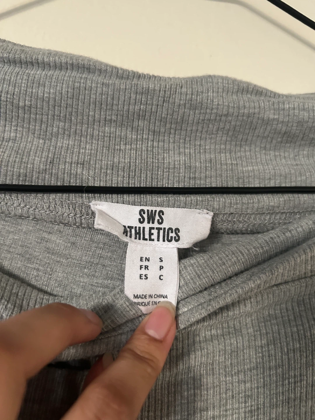 SWS Athletics Grey Ribbed Flare Pants - photo 2