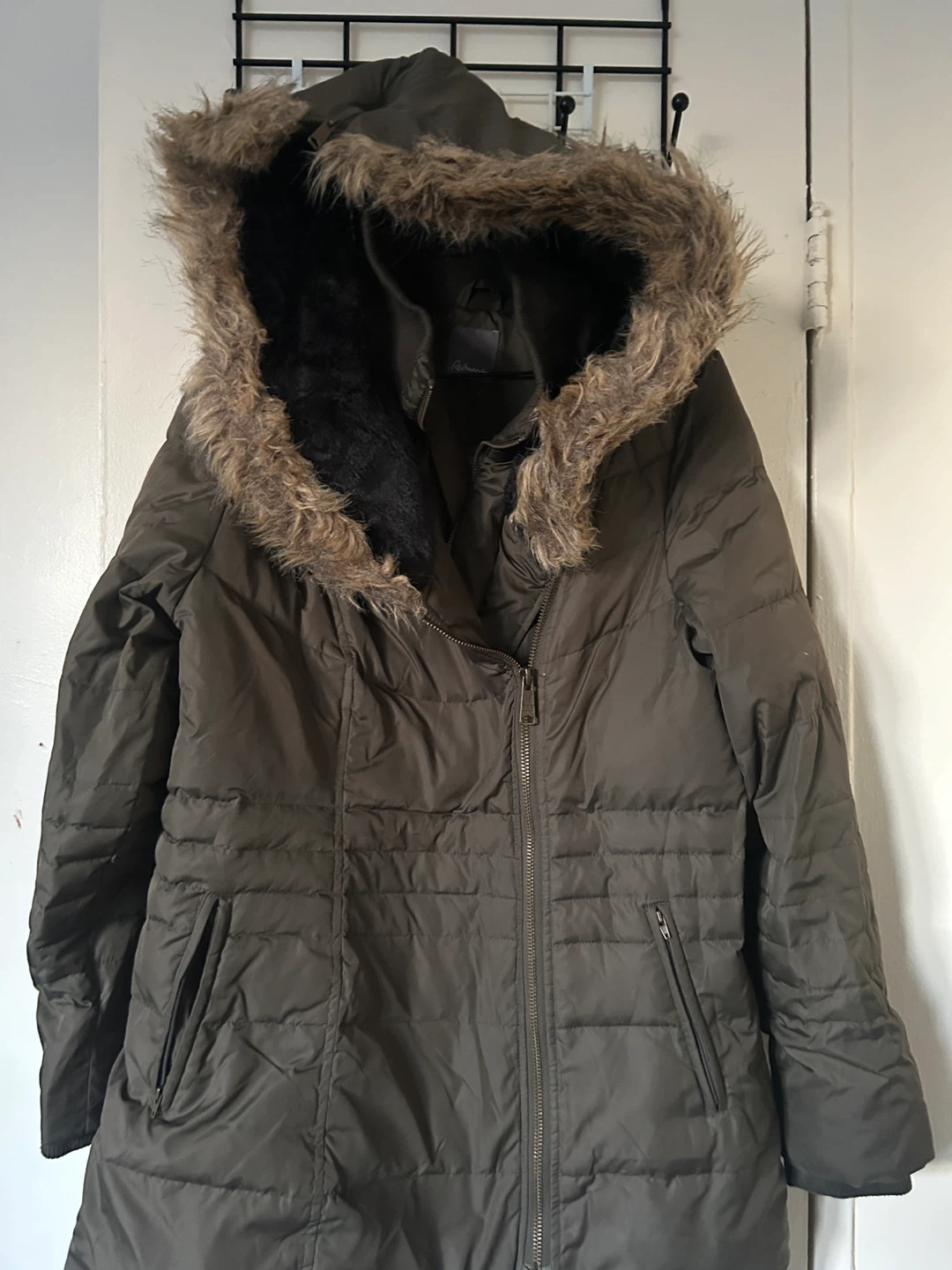 Reitmans Puffer Coat with Faux Fur Hood