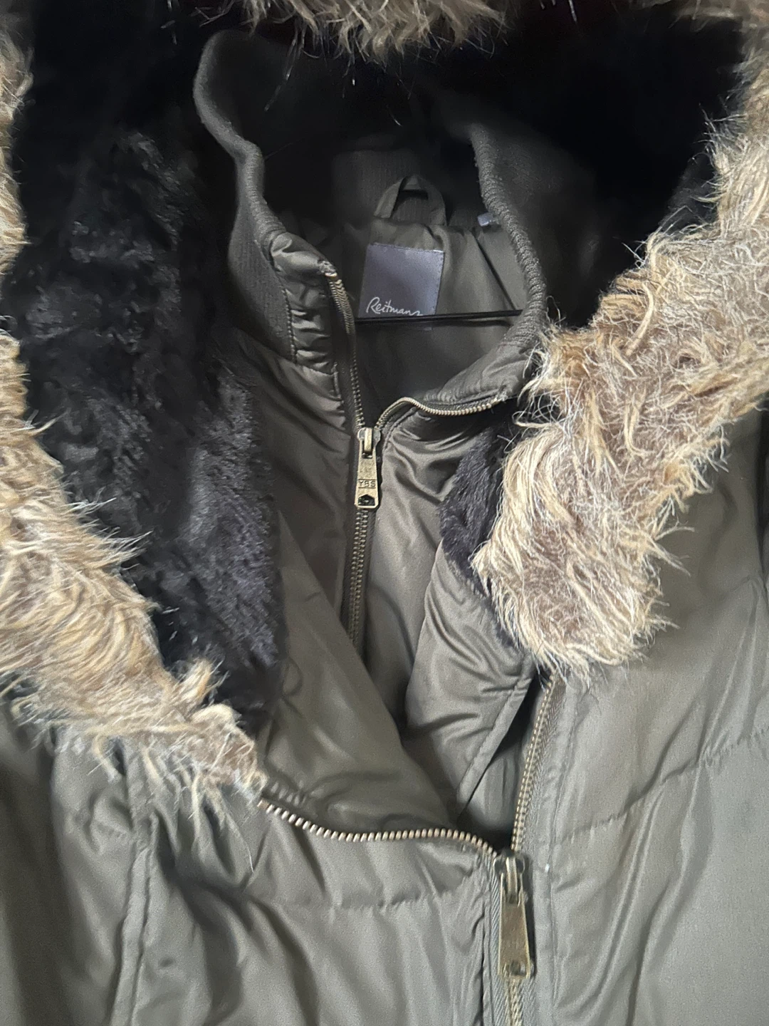 Reitmans Puffer Coat with Faux Fur Hood - photo 2