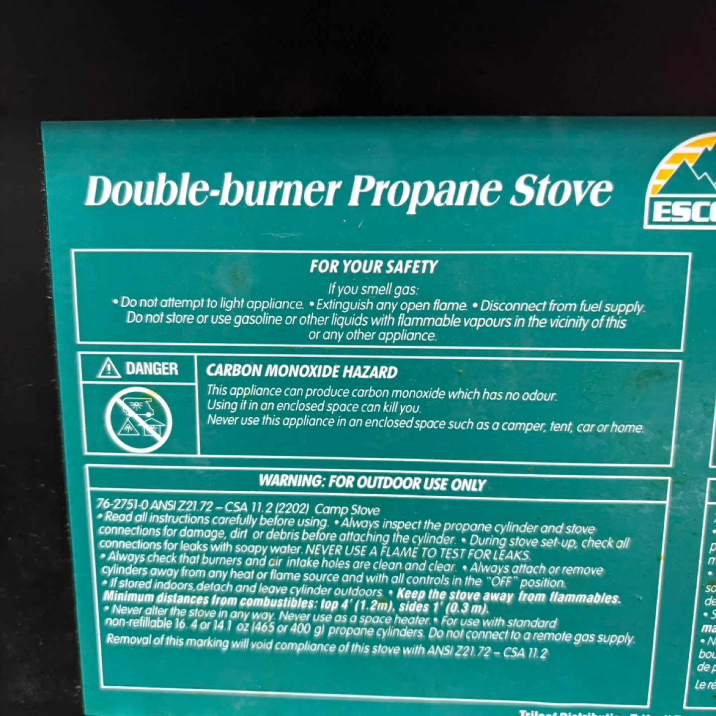 Escort Double-burner Propane Stove - photo 3