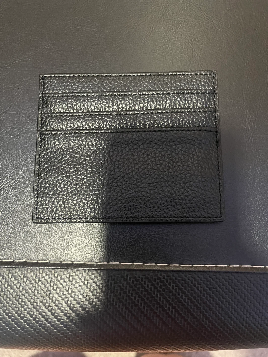 Black Leather Cardholder - photo 2