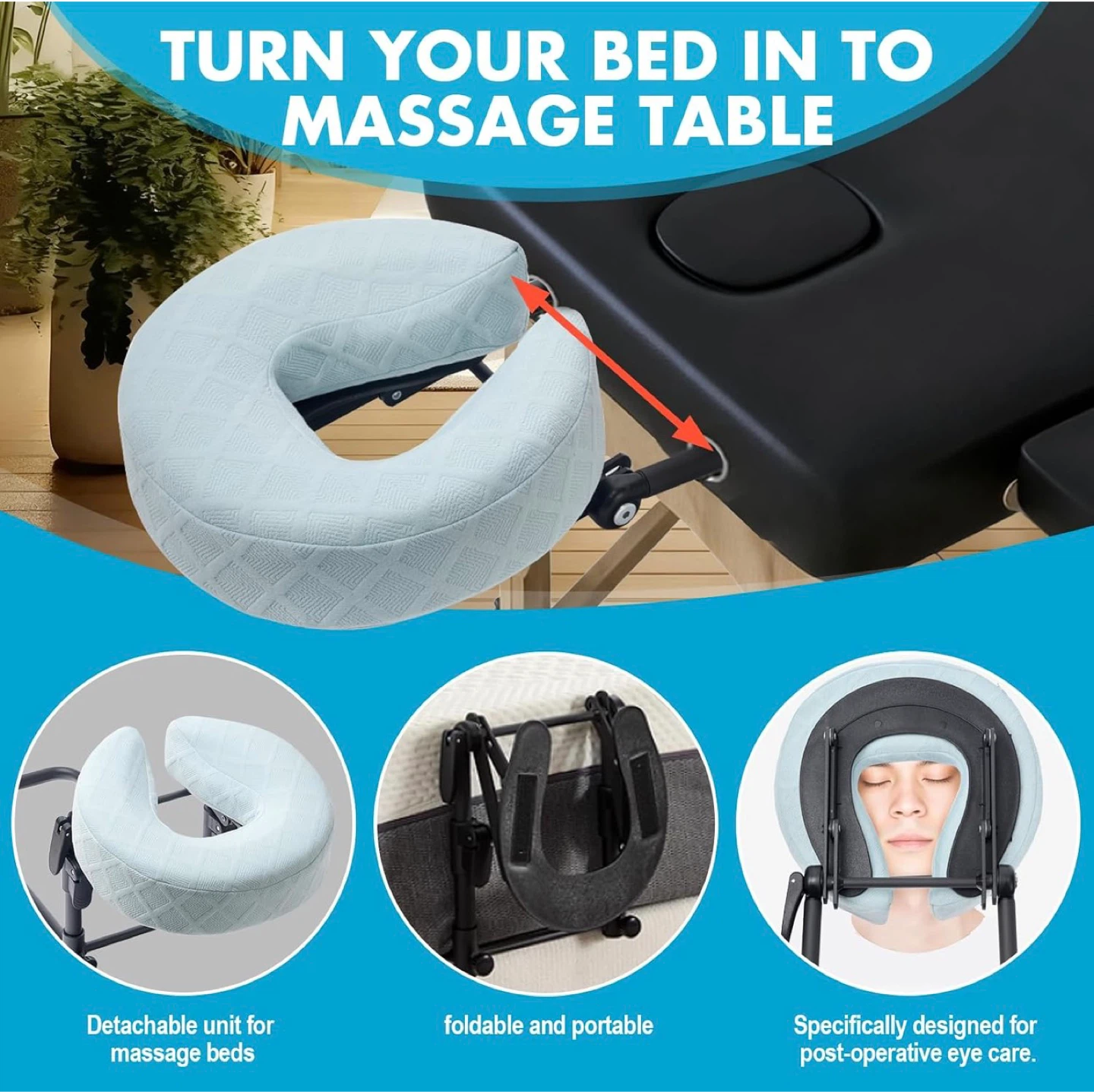 Adjustable Face Cradle Pillow for Massage