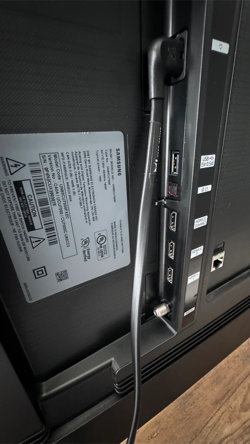 Samsung 65” Crystal UHD Smart TV – Like New - photo 3