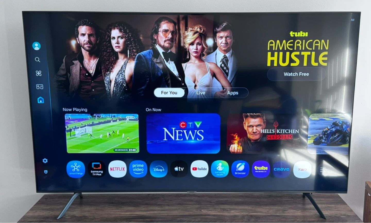 Samsung 65” Crystal UHD Smart TV – Like New