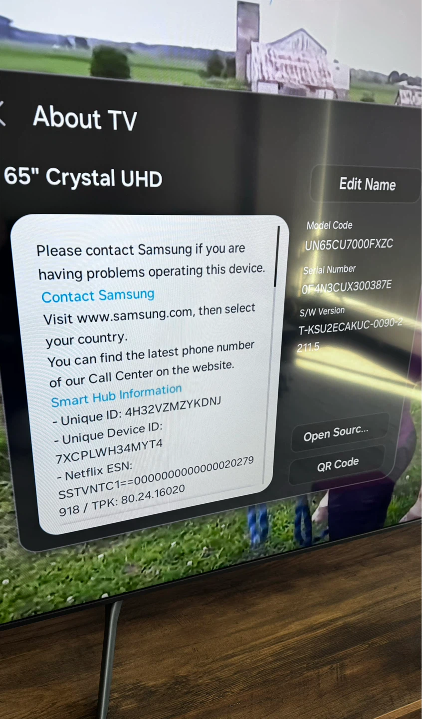 Samsung 65” Crystal UHD Smart TV – Like New - photo 2