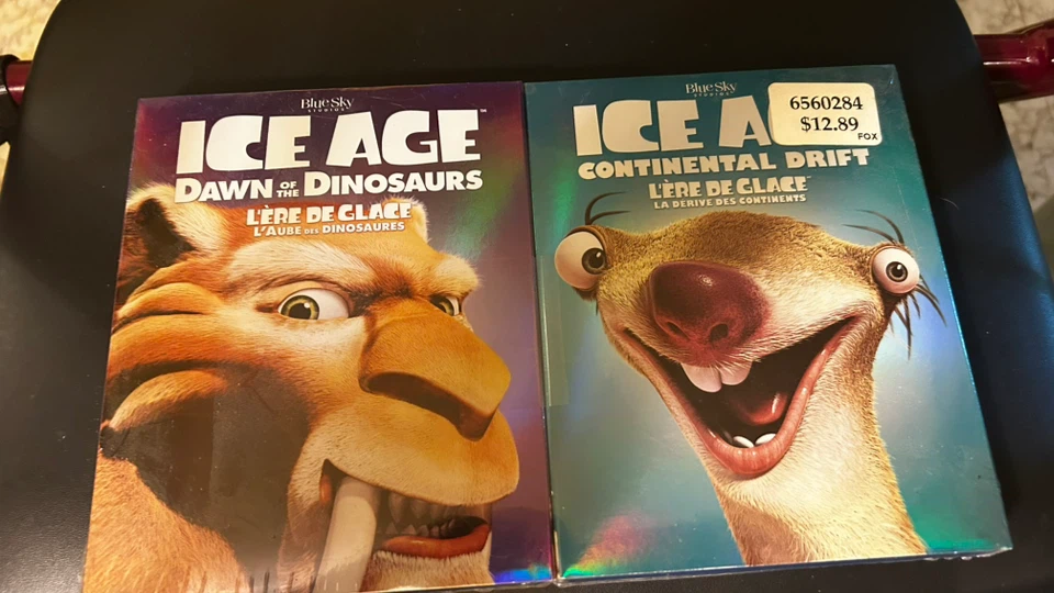 Ice Age Dawn of the Dinosaurs & Continental Drift DVDs