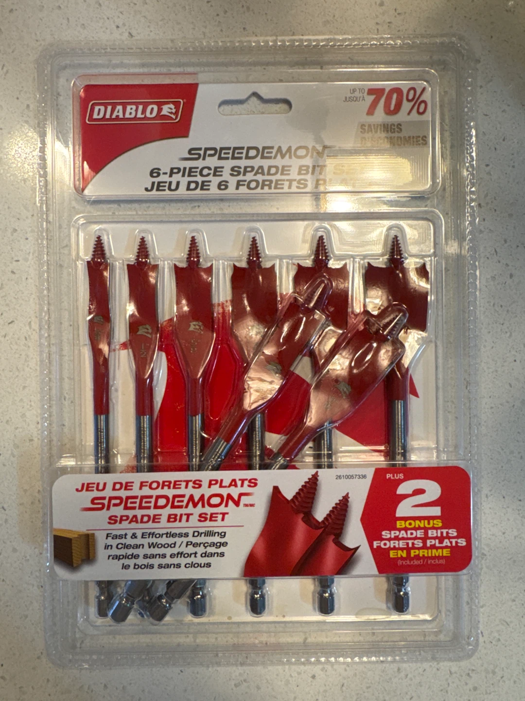 Diablo Speedemon 6-Piece Spade Bit Set