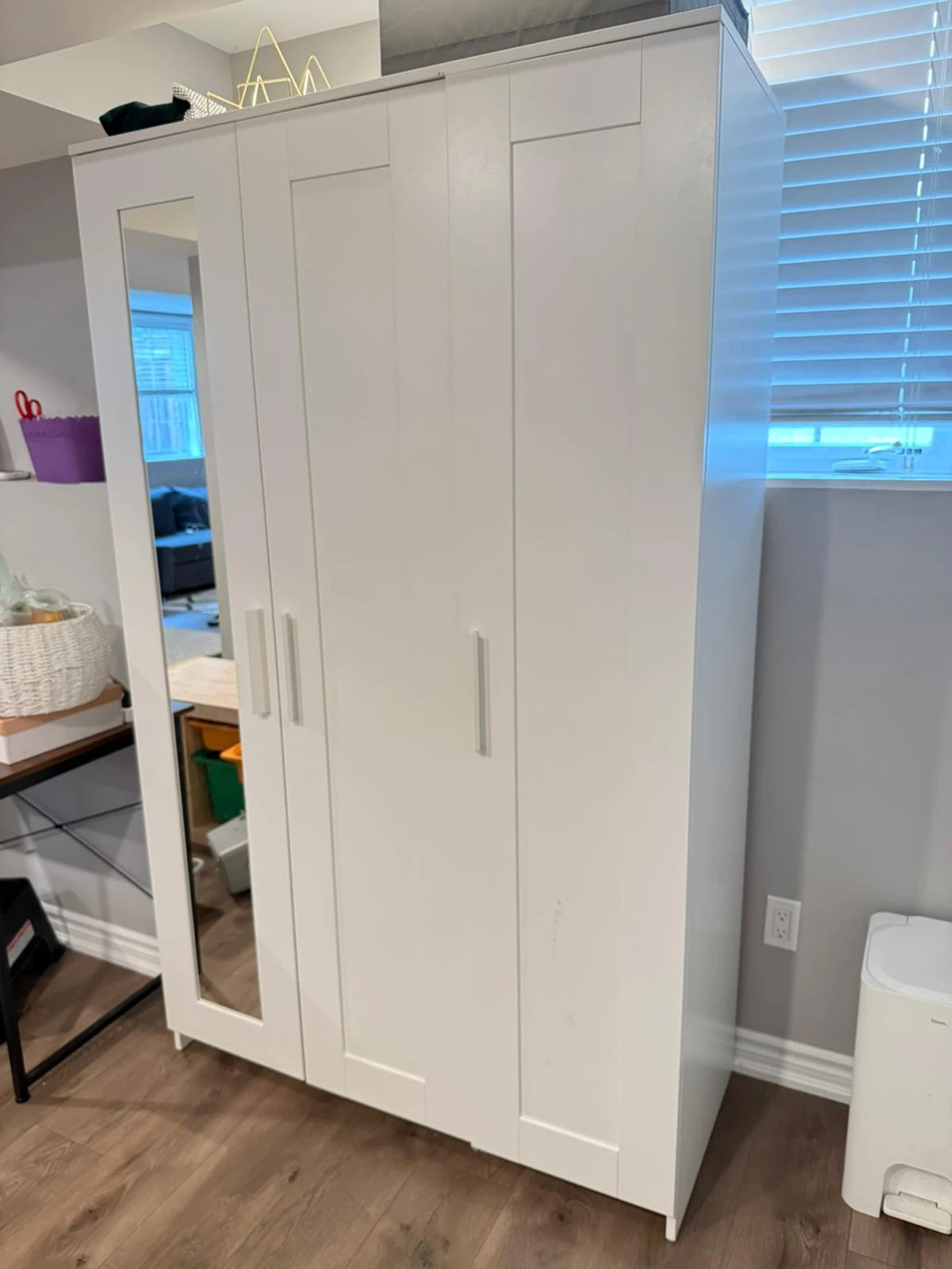 IKEA BRIMNES 3-Door Wardrobe with Mirror - photo 3