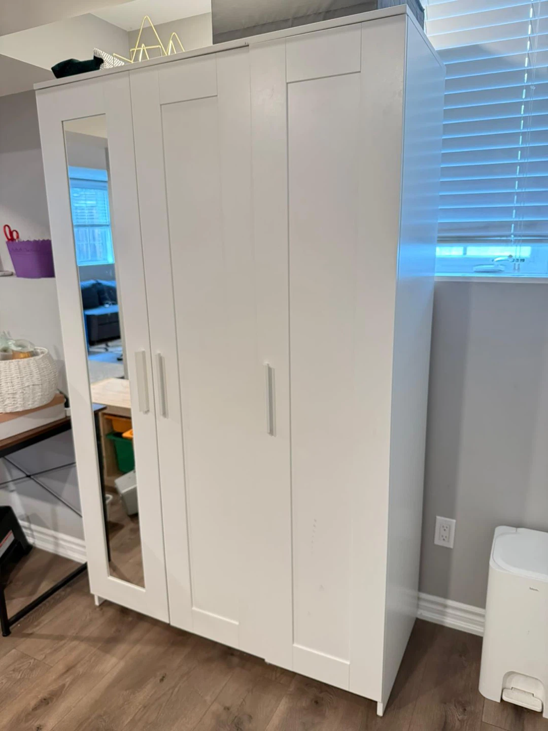 IKEA BRIMNES 3-Door Wardrobe with Mirror - photo 4