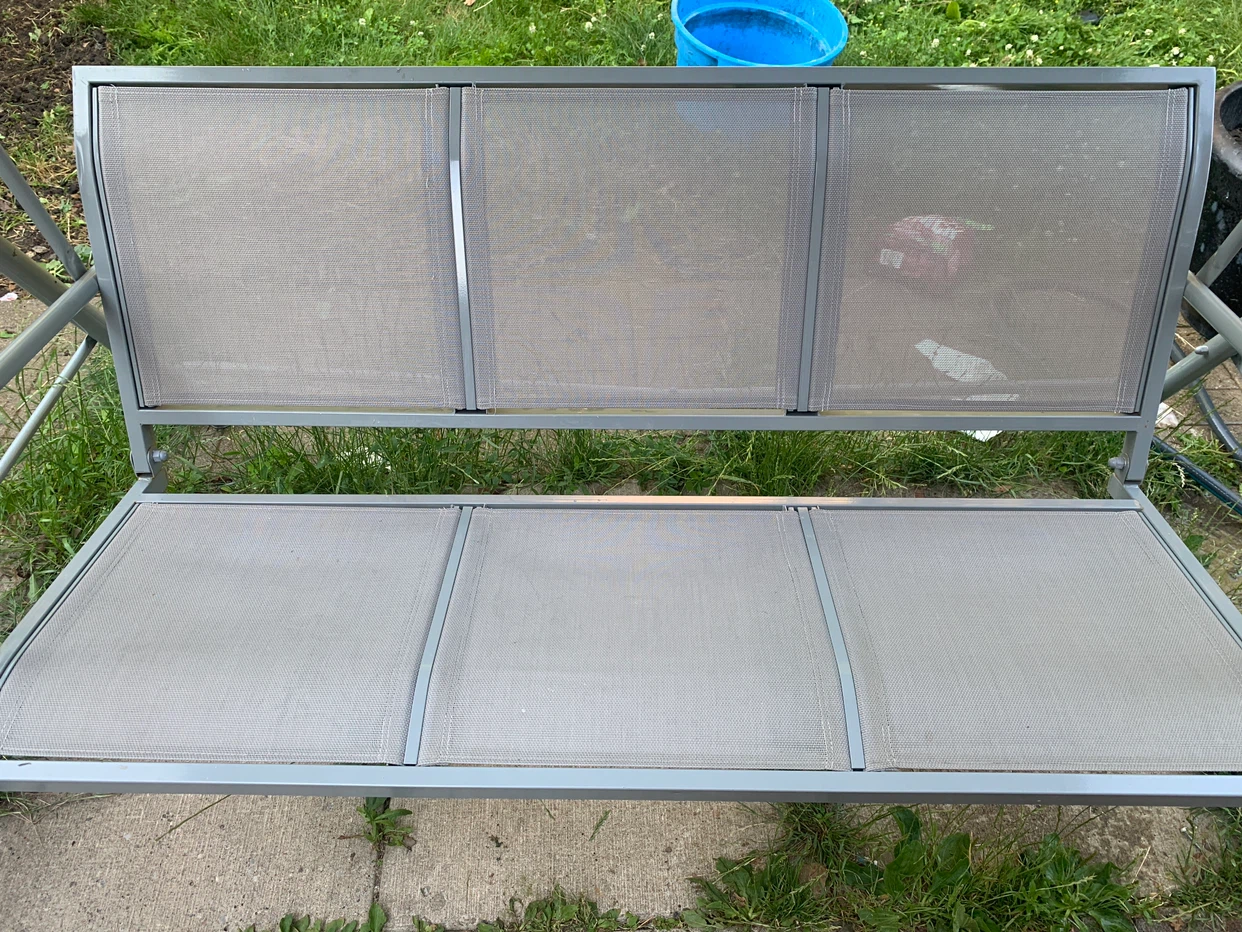 Grey 3-Seater Patio Swing - photo 2
