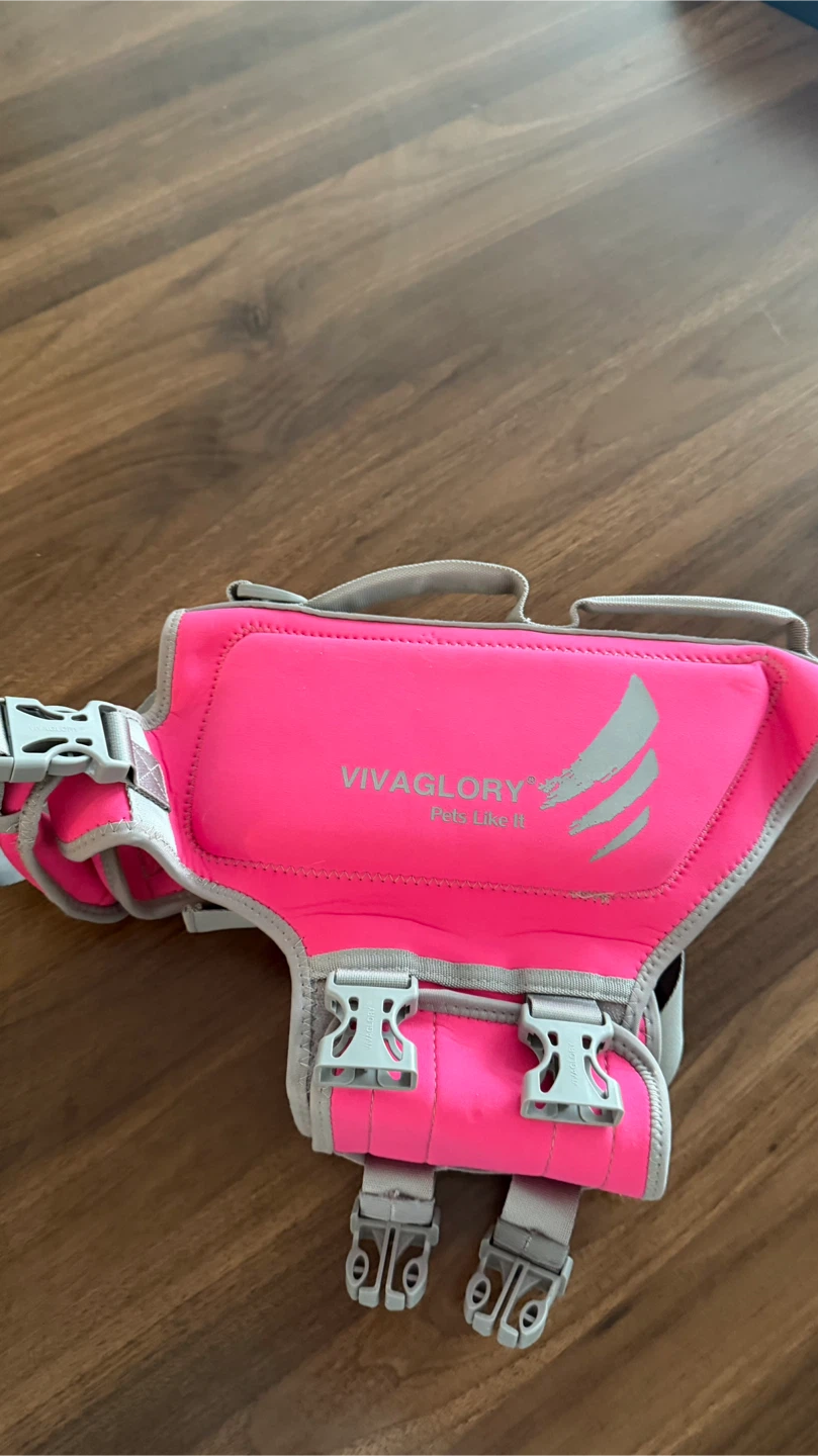VIVAGLORY Pet Life Jacket - Pink - Size L