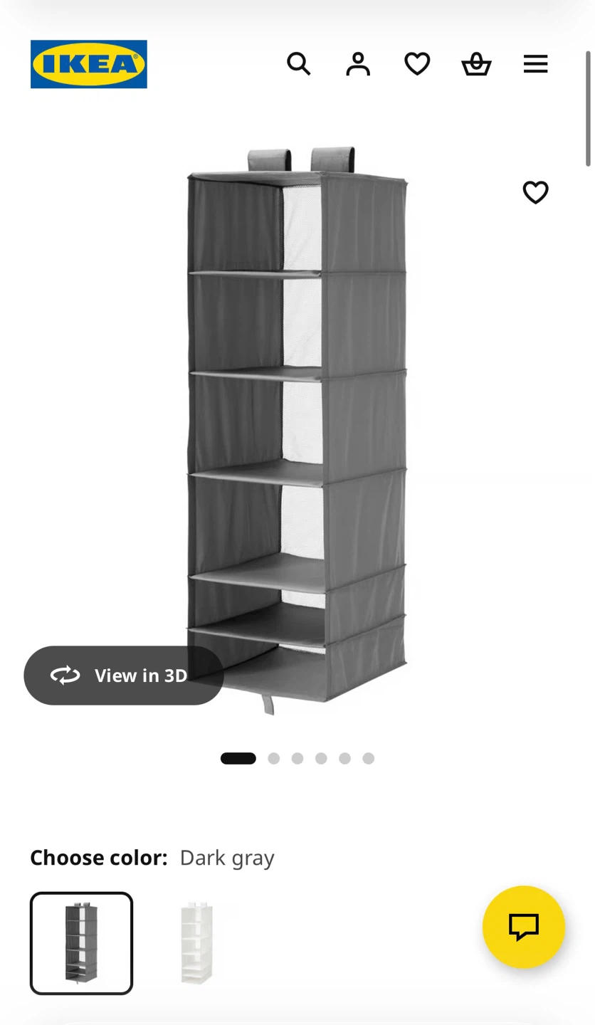 IKEA Hanging Storage Organiser - Dark Gray