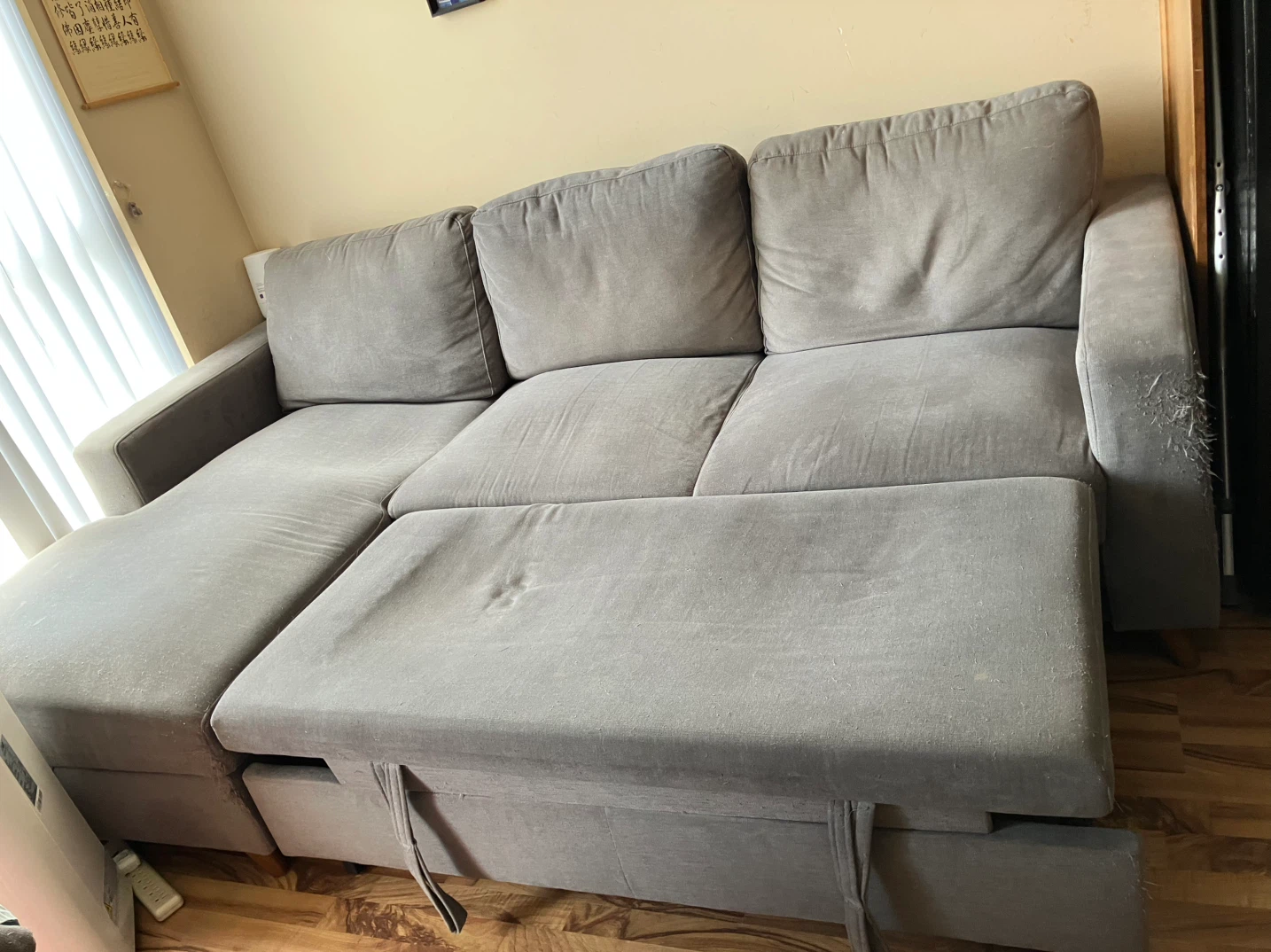 Grey Sectional Sofa Couch with Chaise - photo 2