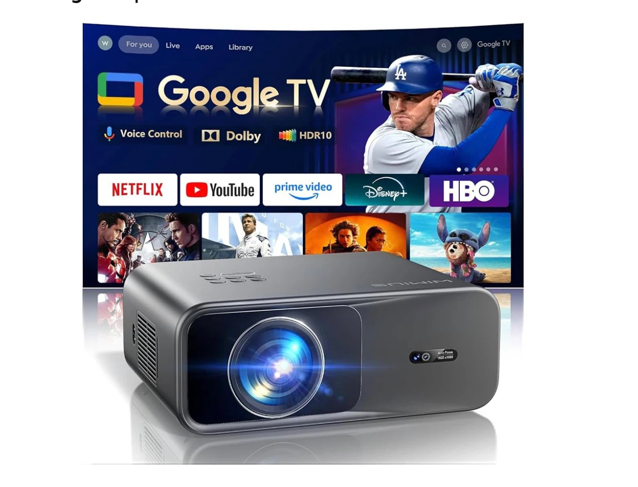 WIMIUS P62 Projector(1080p)