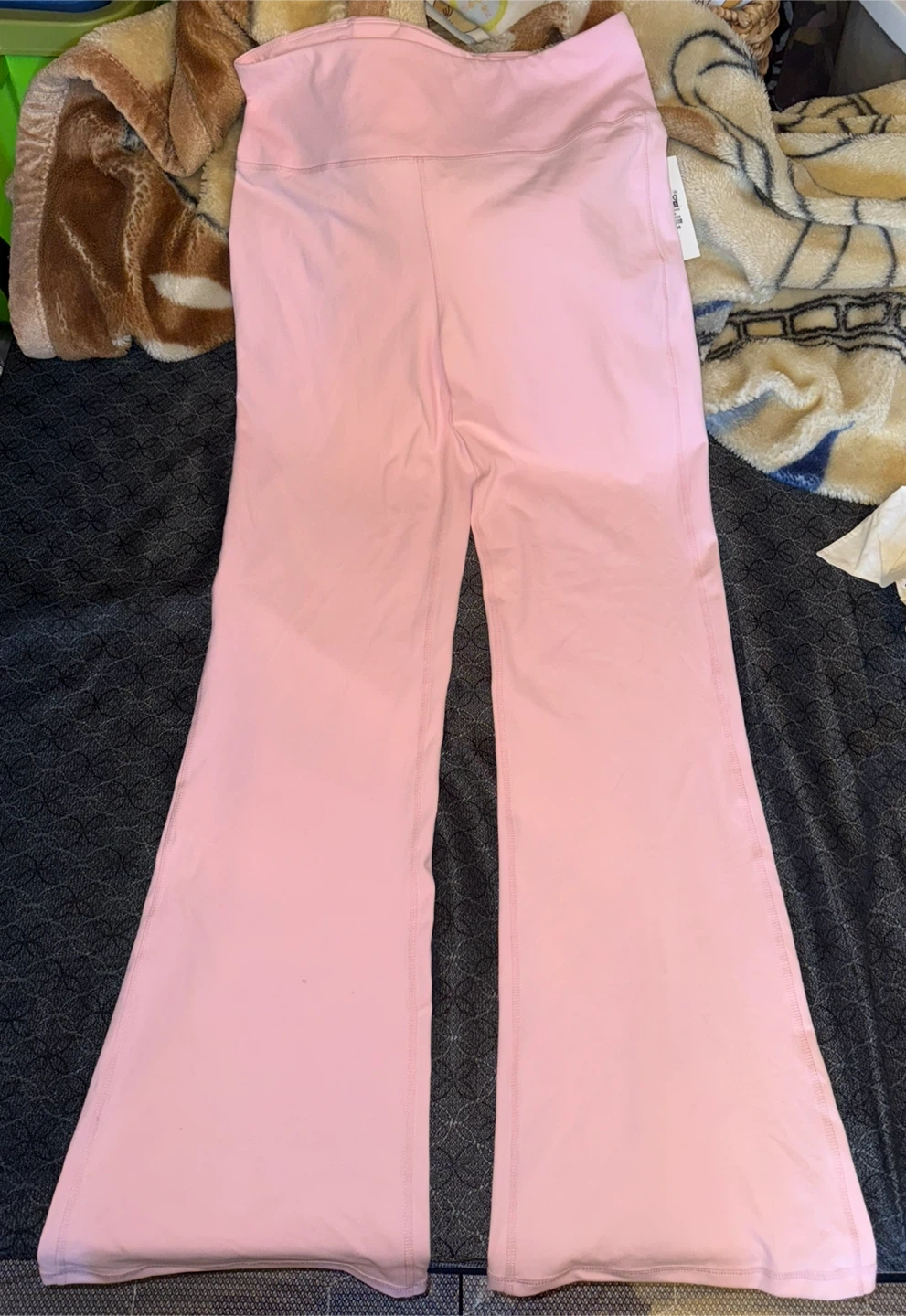 Pink Athletic Zip-Up Jacket and Yoga Pants Set - photo 2