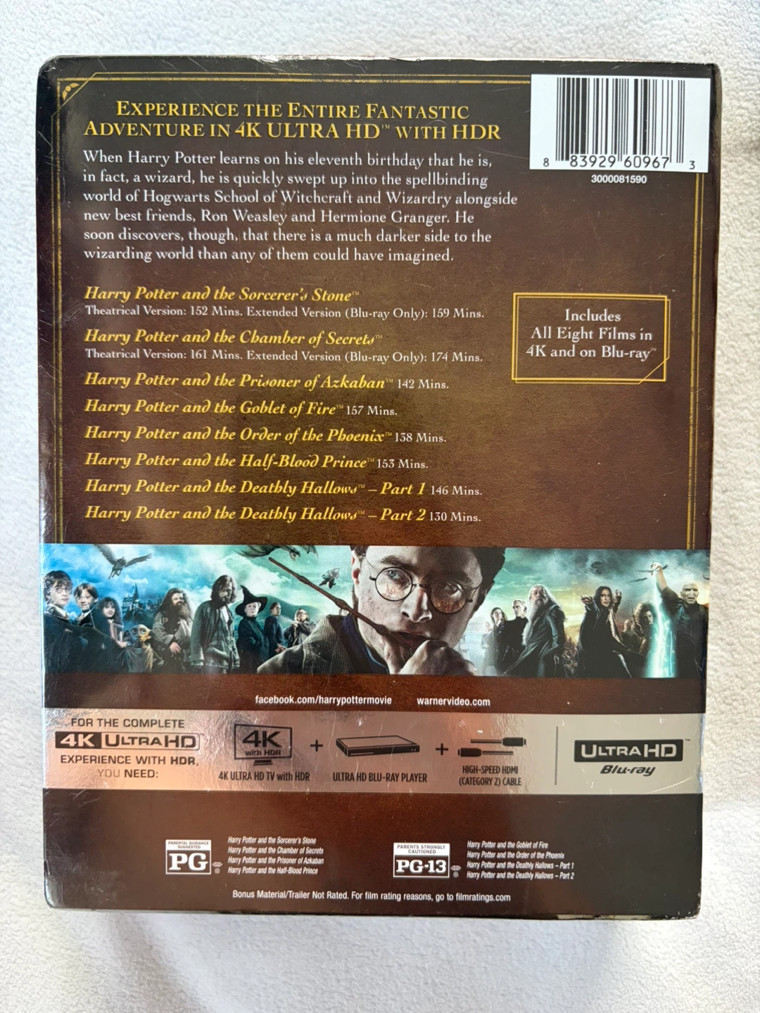 Harry Potter 8-Film Collection (4K Ultra HD + Blu-ray Boxset) - photo 2