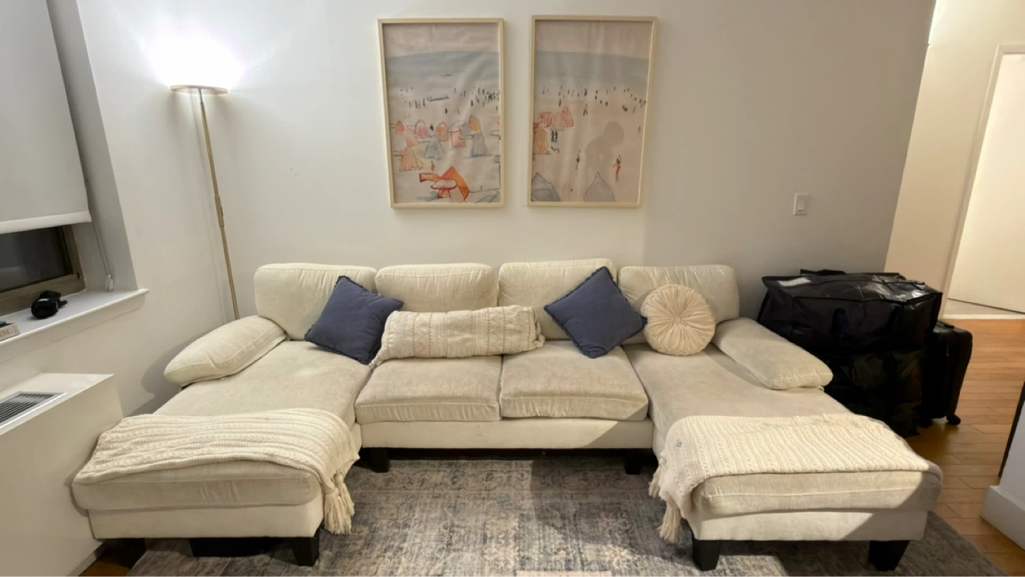 YESHOMY Convertible Sectional Sofa U-Shaped Couch