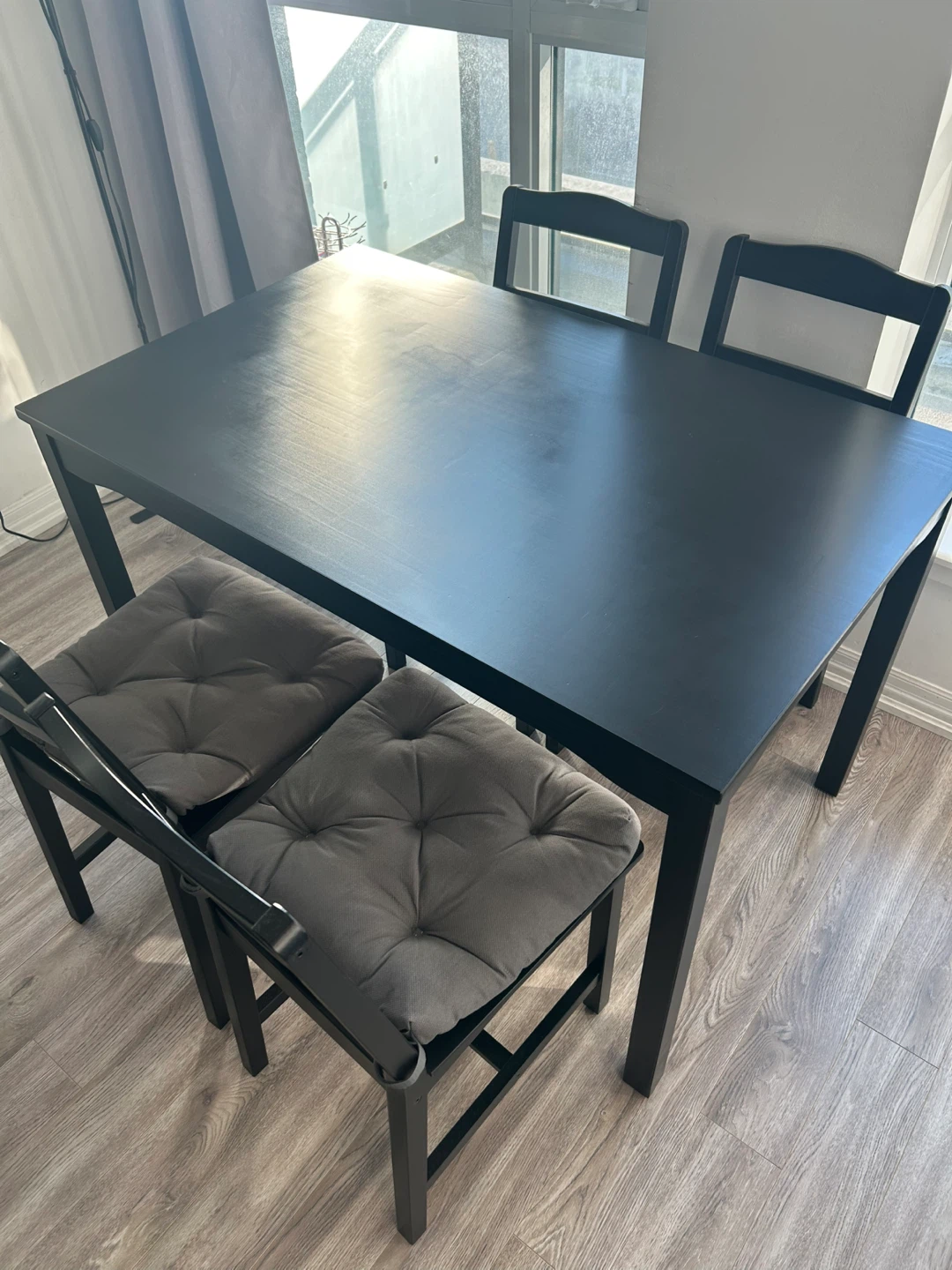 IKEA Dining Table Set- 4 Chairs + 4 Cushions Excellent Condition