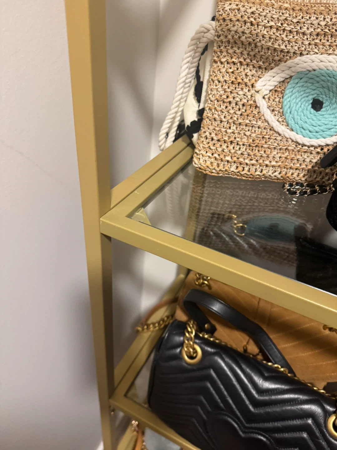 Gold Arch Shelf with Glass Shelves - photo 2