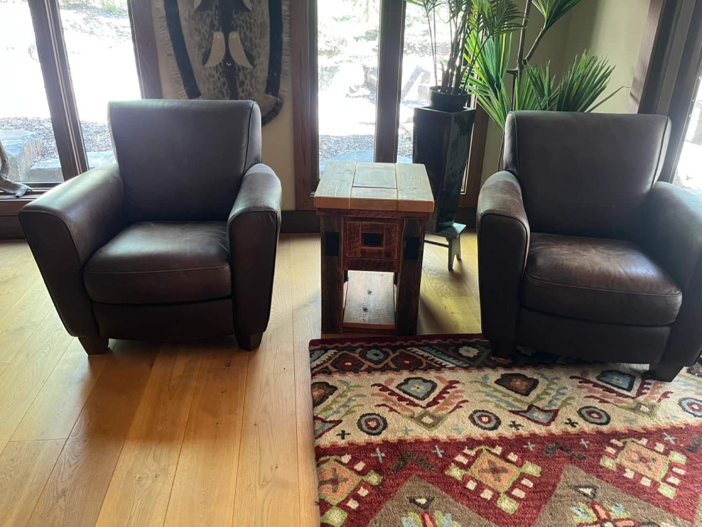 Brown Leather Armchairs