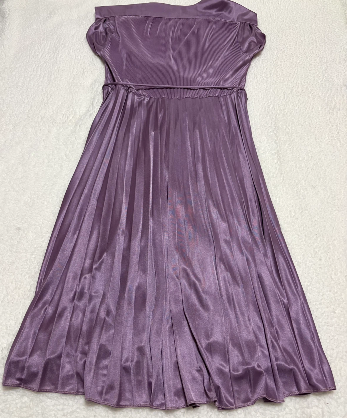 Purple Pleated Midi Dress - photo 2