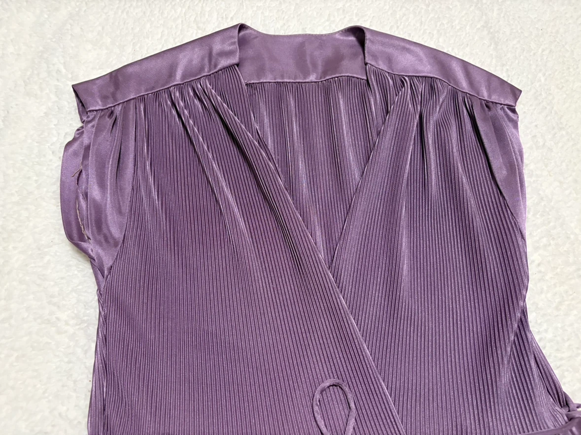 Purple Pleated Midi Dress - photo 3