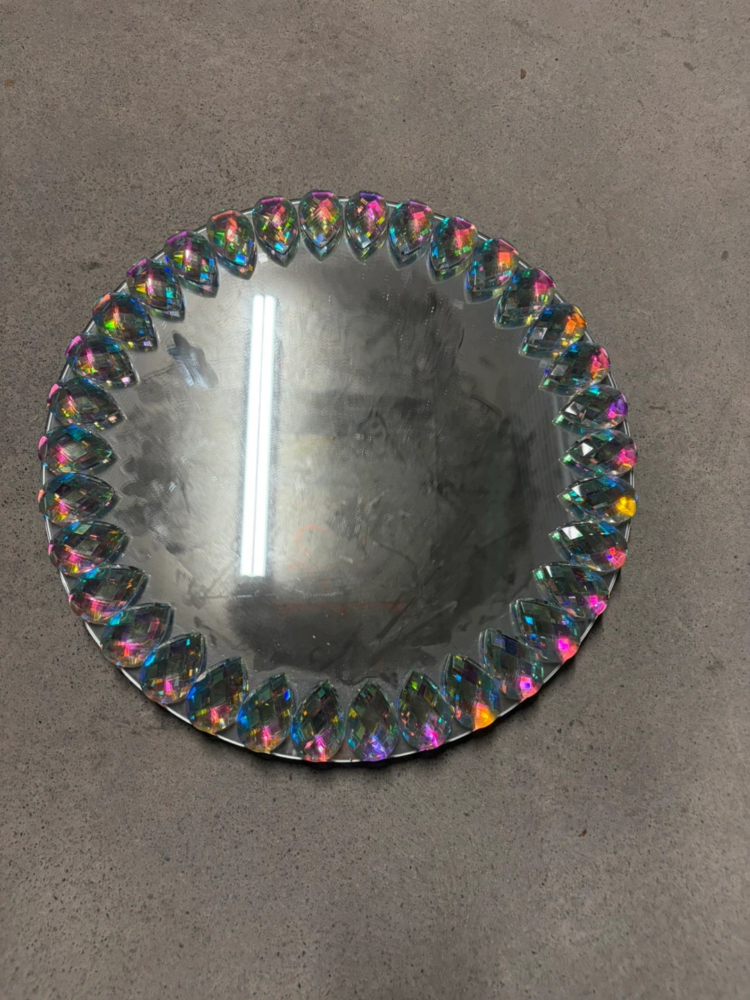 Jewelled Round Mirror Tray - photo 2