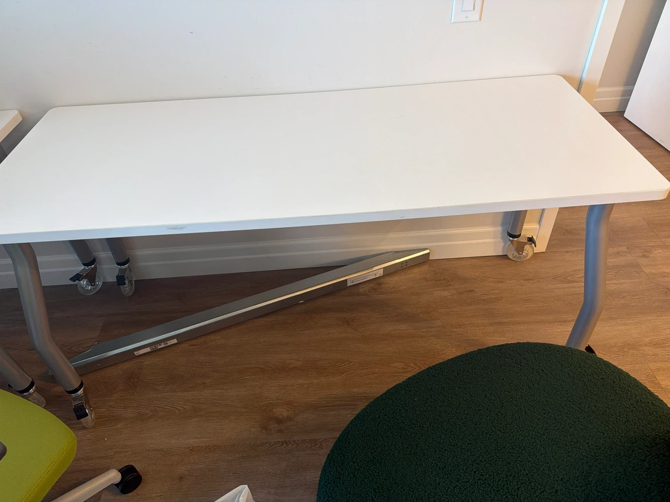 White mobile desk